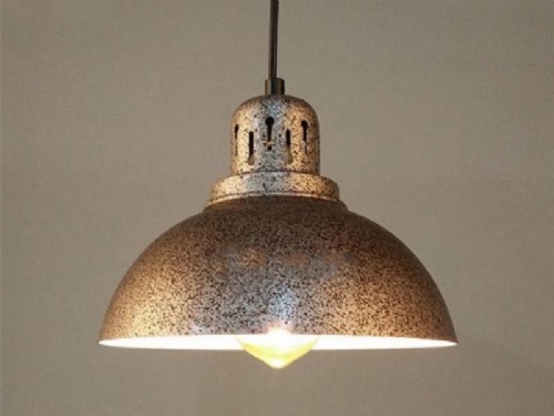 工業風 復古 LED 吊燈 愛迪生燈泡 仿舊鐵藝吊燈銀色 21cm餐廳酒吧咖啡廳
