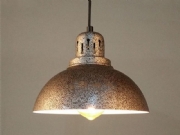 工業風 復古 LED 吊燈 愛迪生燈泡 仿舊鐵藝吊燈銀色 21cm餐廳酒吧咖啡廳